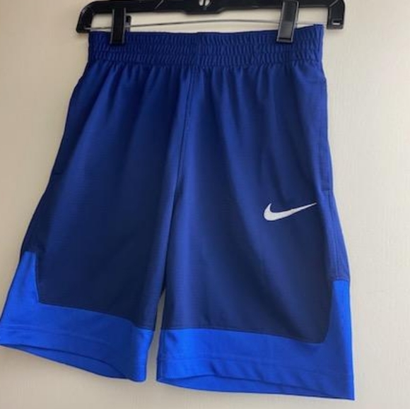 EUC Big Boy Nike Shorts Blue & Navy Color Block - Picture 2 of 6